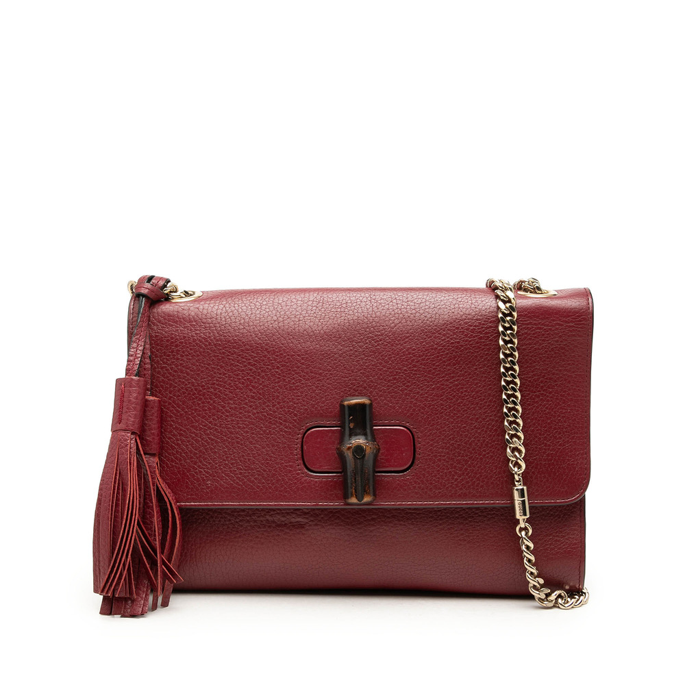 Pre-Loved Gucci Grained Calfskin Logo Half Moon Crossbody